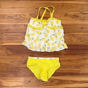 Koala Kids 2 Peice Halter Lemon Print Swimsuit Size 4T